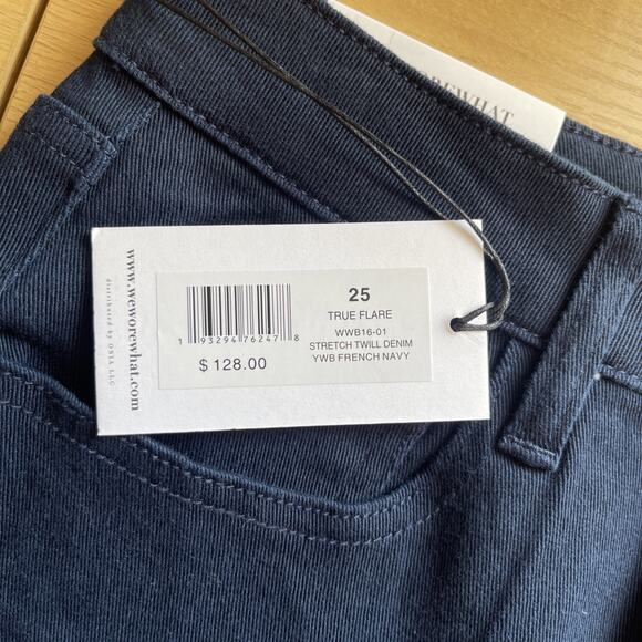 WeWoreWhat x Revolve Women's Size 25 Blue True Flare Stretch Twill Denim Jeans - Picture 3 of 10